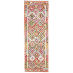Hand Made Rug Kilim Afghanistan 79x239 Red Oran