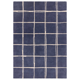 Rug Albany geometric dark blue beige 200x290 cm