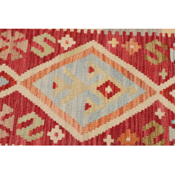 Hand Made Rug Kilim Afghanistan 60x194 Red Beig