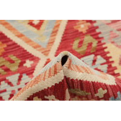Hand Made Rug Kilim Afghanistan 60x194 Red Beig