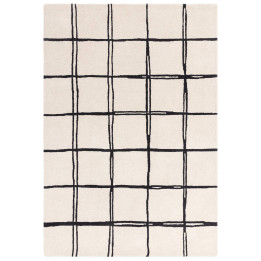 Tappeto Albany geometrico avorio e nero 120x170