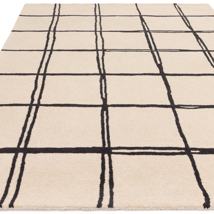 Tappeto Albany geometrico avorio e nero 120x170
