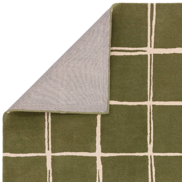 Rug Albany geometric olive green beige 120x170 c