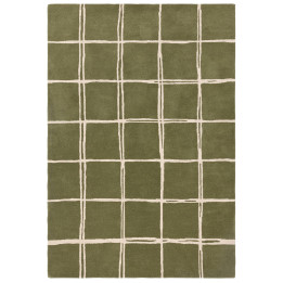 Rug Albany geometric olive green beige 160x230 c