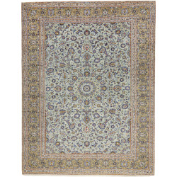 Hand Made Rug Kashan Persia 290x374 Aqua Green