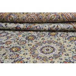 Hand Made Rug Kashan Persia 290x374 Aqua Green