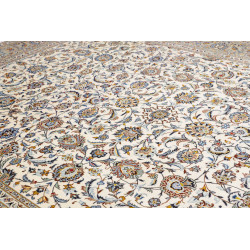 Hand Made Rug Kashan Persia 308x430 Cream Blue