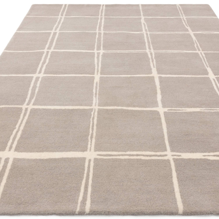 Tappeto Albany geometrico grigio e beige 160x230