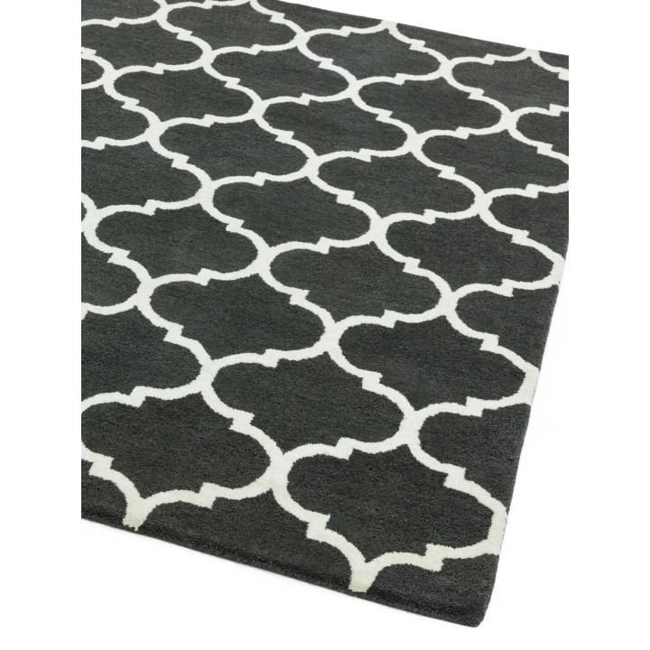 Rug Albany geometric dark grey cream 80x150 cm