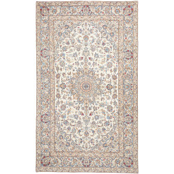 Hand Made Rug Kashan Persia 195x330 Cream Blue