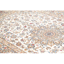 Hand Made Rug Kashan Persia 195x330 Cream Blue