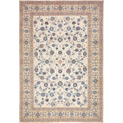 Hand Made Rug Kashan Persia 284x413 Cream Blue