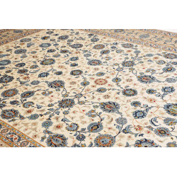 Hand Made Rug Kashan Persia 284x413 Cream Blue