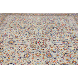 Hand Made Rug Kashan Persia 272x387 Light Aqua