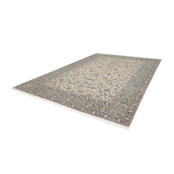 Hand Made Rug Kashan Persia 273x388 Cream Blue