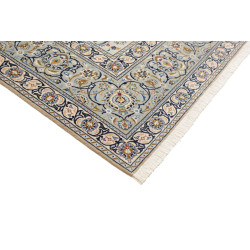 Hand Made Rug Kashan Persia 273x388 Cream Blue