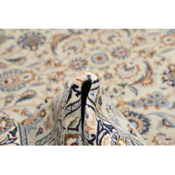 Hand Made Rug Kashan Persia 273x388 Cream Blue