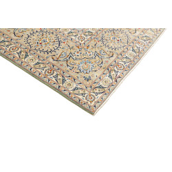 Hand Made Rug Kashan Persia 300x410 Cream Blue