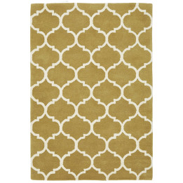 Rug Albany geometric mustard yellow white 160x23