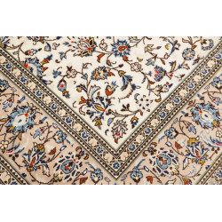Hand Made Rug Kashan Persia 198x310 Ivory Blue
