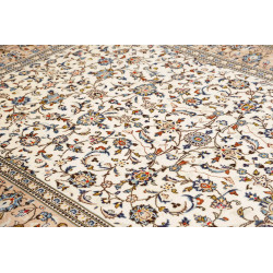 Hand Made Rug Kashan Persia 198x310 Ivory Blue