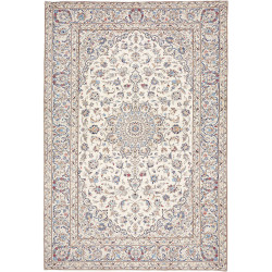 Hand Made Rug Kashan Persia 203x295 Ivory Blue
