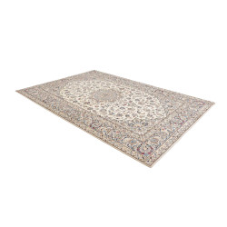 Hand Made Rug Kashan Persia 203x295 Ivory Blue
