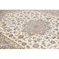 Hand Made Rug Kashan Persia 203x295 Ivory Blue