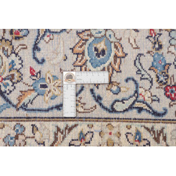 Hand Made Rug Kashan Persia 203x295 Ivory Blue