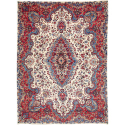 Hand Made Rug Mashad Persia 300x405 Cream Red