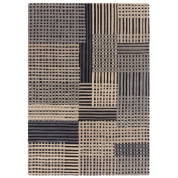 Tappeto Aspect geometrico grigio e nero 160x230