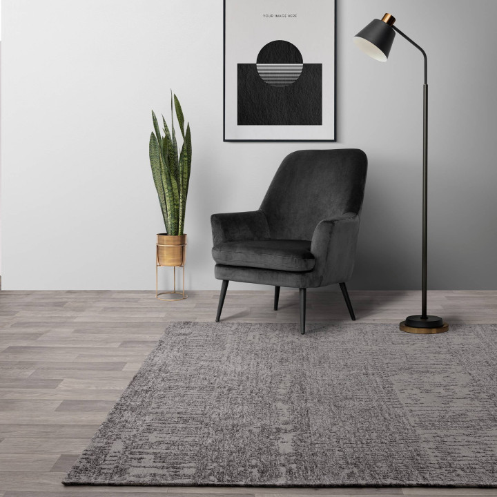 Tappeto Beau astratto grigio chiaro e grigio scu