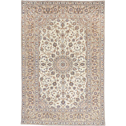 Hand Made Rug Kashan Persia 198x292 Cream Ivory