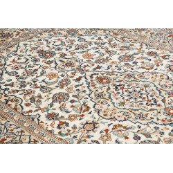 Hand Made Rug Kashan Persia 198x304 Cream Blue