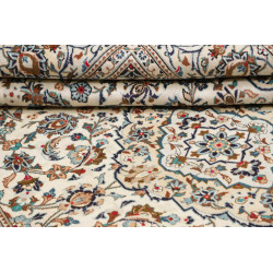 Hand Made Rug Kashan Persia 198x304 Cream Blue