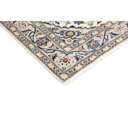 Hand Made Rug Kashan Persia 100x150 Cream Blue