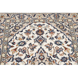 Hand Made Rug Kashan Persia 100x150 Cream Blue