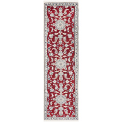 Hand Made Rug Nain Kashmar Persia 78x295 Red Wh