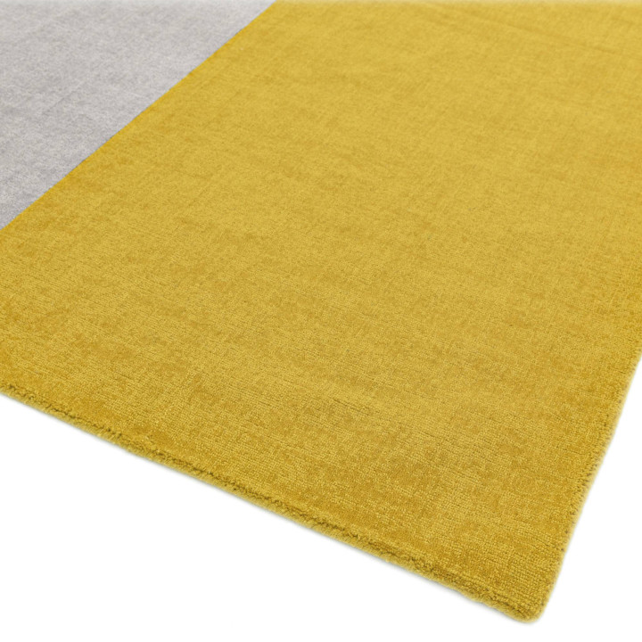 Rug Blox geometric yellow light grey dark grey 1
