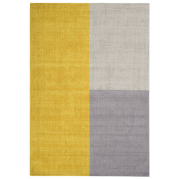 Tappeto Blox geometrico giallo e grigio chiaro 1