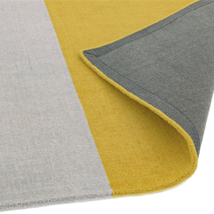 Rug Blox geometric yellow light grey dark grey 1