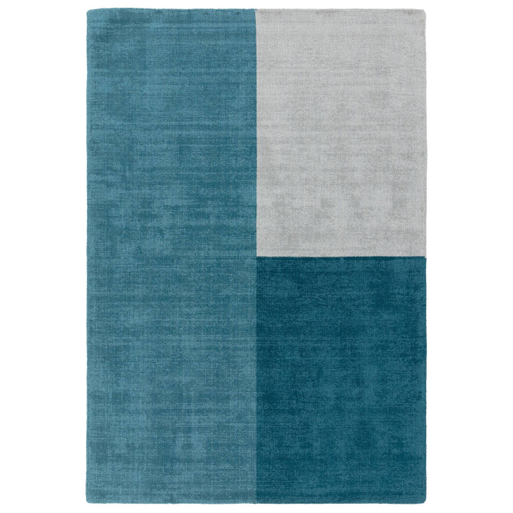 Rug Blox geometric blue grey light blue 120x170