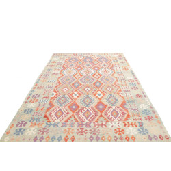 Rug Kilim Afghanistan 196x304 Sage Green Coral