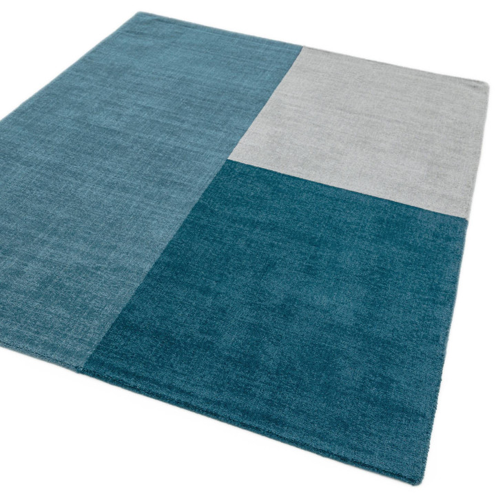Rug Blox geometric blue grey light blue 120x170
