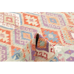 Rug Kilim Afghanistan 196x304 Sage Green Coral