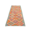 Tappeto Kilim Afghanistan 84x292 Rosso Blu Aran