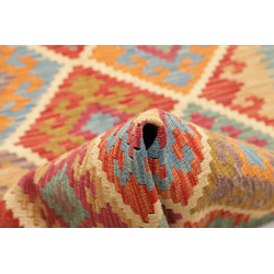 Tappeto Kilim Afghanistan 84x292 Rosso Blu Aran