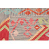Rug Kilim Afghanistan 82x297 Grey Blue Red Peac