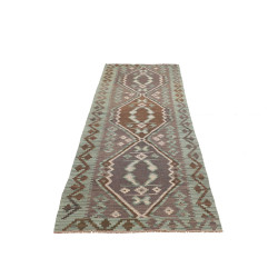Rug Kilim Afghanistan 84x295 Teal Grey-brown