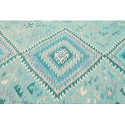 Rug Kilim Afghanistan 203x306 Turquoise Blue Aq
